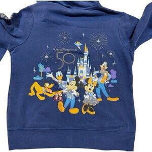 Walt Disney World 50th Anniversary Full Zip Hoodie Blue (M)